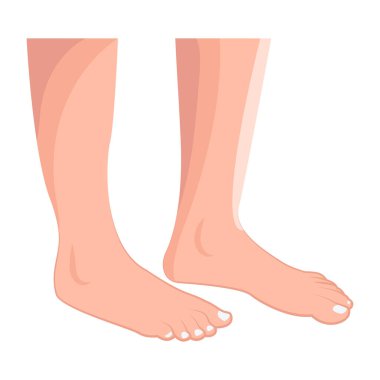 Düz bir kadın ayağı ikonu