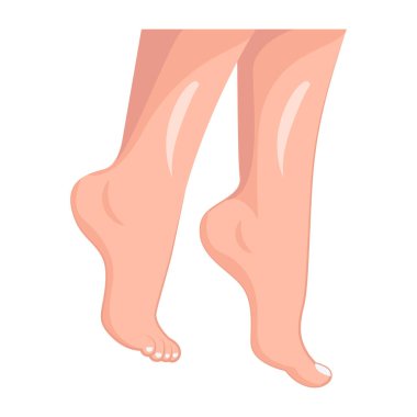 Düz bir kadın ayağı ikonu