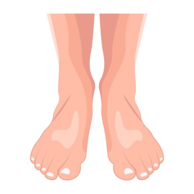 Düz bir kadın ayağı ikonu