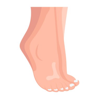 Düz bir kadın ayağı ikonu