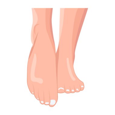 Düz bir kadın ayağı ikonu