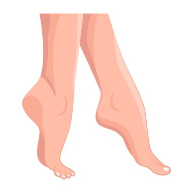 Düz bir kadın ayağı ikonu