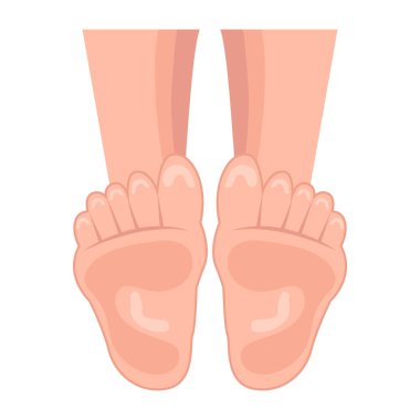 Düz bir kadın ayağı ikonu