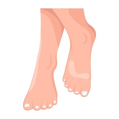 Düz bir kadın ayağı ikonu