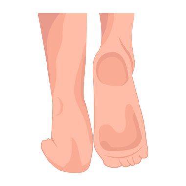 Düz bir kadın ayağı ikonu