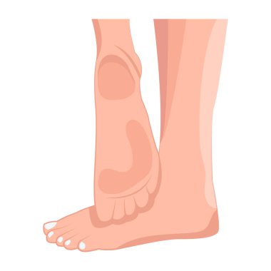 Düz bir kadın ayağı ikonu