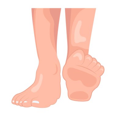 Düz bir kadın ayağı ikonu