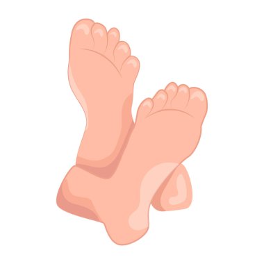 Düz bir kadın ayağı ikonu