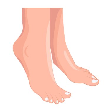 Düz bir kadın ayağı ikonu