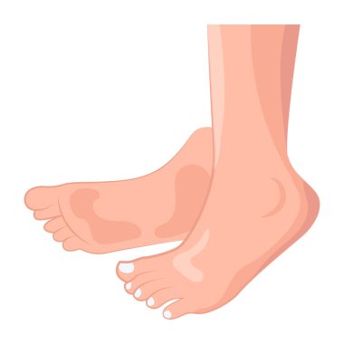 Düz bir kadın ayağı ikonu