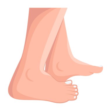 Düz bir kadın ayağı ikonu