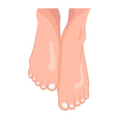 Düz bir kadın ayağı ikonu