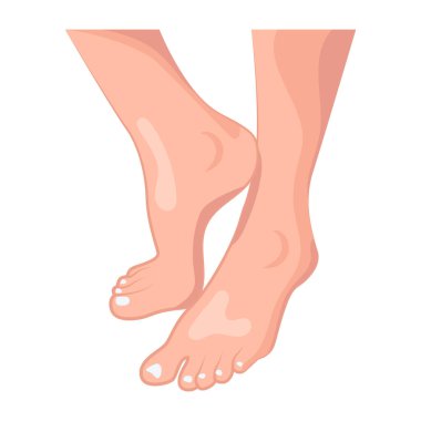 Düz bir kadın ayağı ikonu