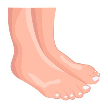 Düz bir kadın ayağı ikonu