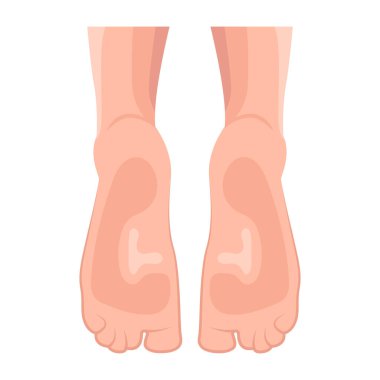 Düz bir kadın ayağı ikonu