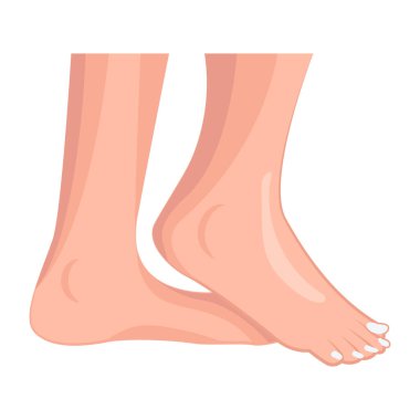 Düz bir kadın ayağı ikonu