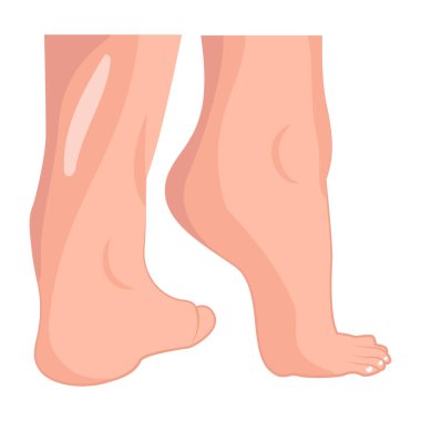 Düz bir kadın ayağı ikonu