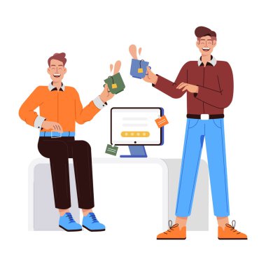 Dolar parası olan kadın, iş yatırımcısı olduğunu gösteriyor.