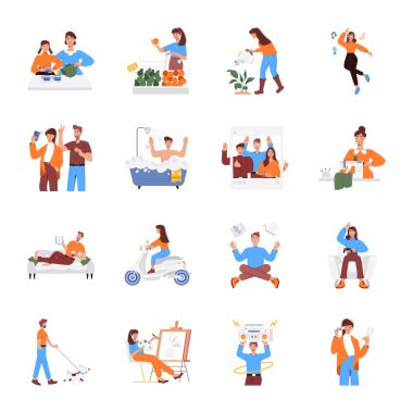 Günlük 16 Günlük Faaliyet Sabit Çizimler