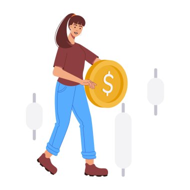 Karakter tabanlı veri analizi düz illüstrasyon