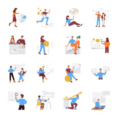 Düz Stil Borsa Resimleri Koleksiyonu