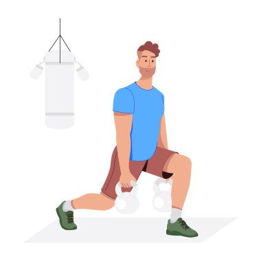 Düz bir savaşçı duruşu çizimi