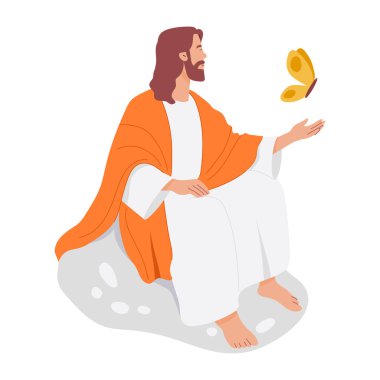 İsa 'nın yemeğinin düz bir çizimi.