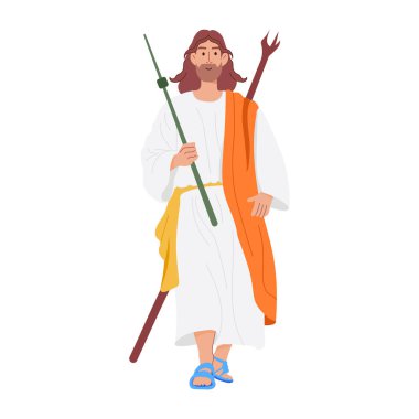 İsa 'nın yemeğinin düz bir çizimi.