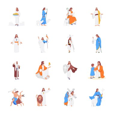 Son Hz. İsa 'nın Düz Karakter Çizimleri