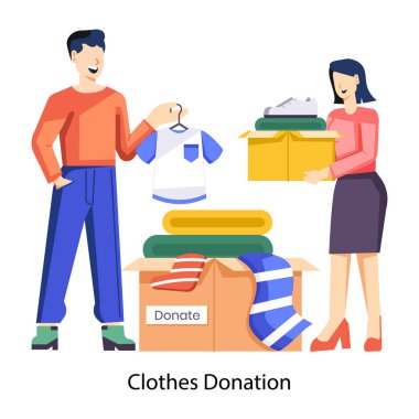 Gıda bağışının düz bir çizimi