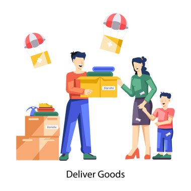 Gıda bağışının düz bir çizimi