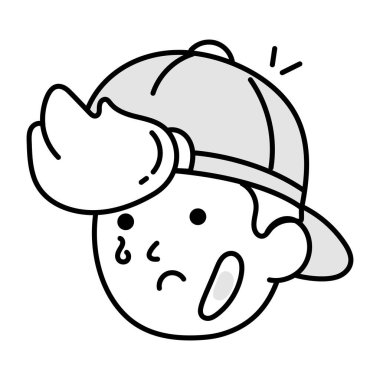 Eksik bir tabelayı tutmanın karalama tarzı simgesi