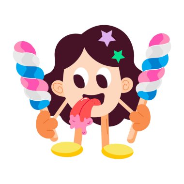 Elinde bayrak tutan vatansever bir çocuk etiketi.