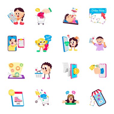 Alışveriş Teklif Paketi Düz Etiketler