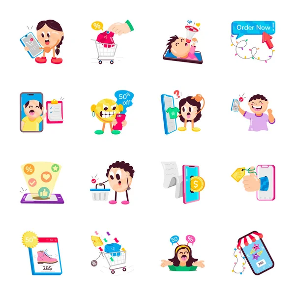 Alışveriş Teklif Paketi Düz Etiketler