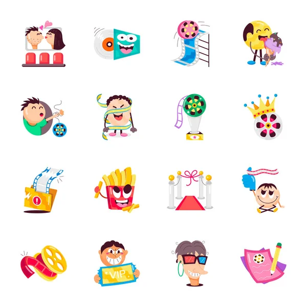 16 Sinema Düz Etiketi Paketi