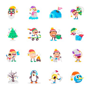 Şirin Kış Etiketleri Koleksiyonu