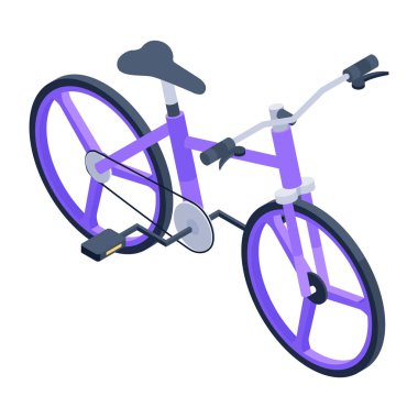 İşte bisikletin izometrik bir simgesi.