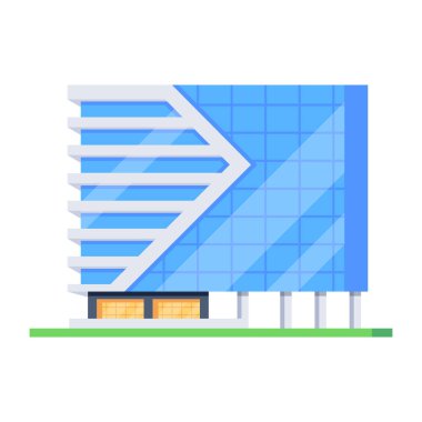 Bir alışveriş merkezinin düzenlenebilir izometrik simgesi