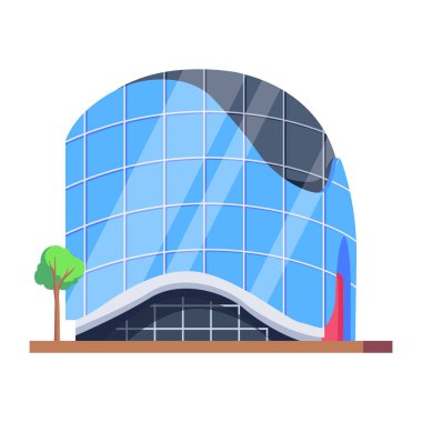 Bir alışveriş merkezinin düzenlenebilir izometrik simgesi