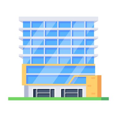 Bir alışveriş merkezinin düzenlenebilir izometrik simgesi