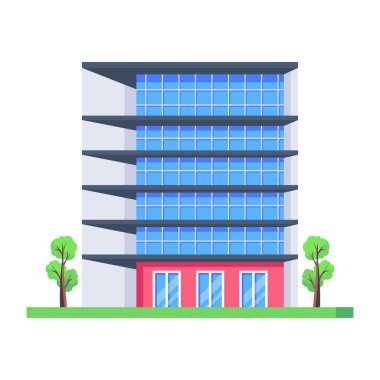 Bir alışveriş merkezinin düzenlenebilir izometrik simgesi