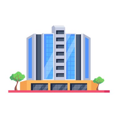 Bir alışveriş merkezinin düzenlenebilir izometrik simgesi