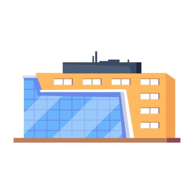 Bir alışveriş merkezinin düzenlenebilir izometrik simgesi