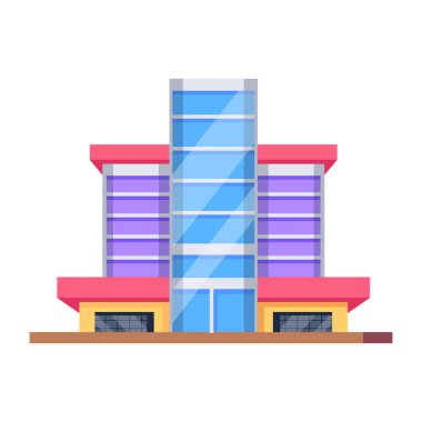 Bir alışveriş merkezinin düzenlenebilir izometrik simgesi