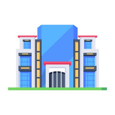 Bir alışveriş merkezinin düzenlenebilir izometrik simgesi