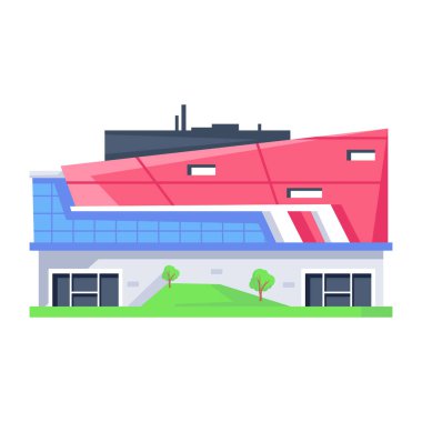 Bir alışveriş merkezinin düzenlenebilir izometrik simgesi