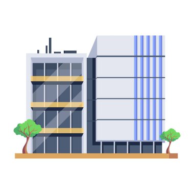 Bir alışveriş merkezinin düzenlenebilir izometrik simgesi