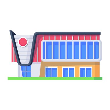 Bir alışveriş merkezinin düzenlenebilir izometrik simgesi