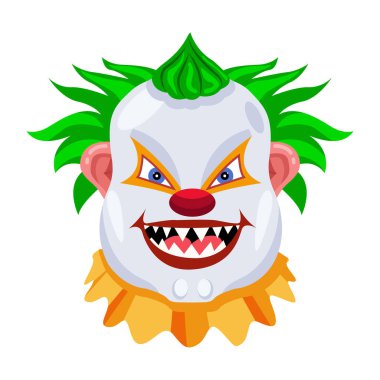 Küpe takan tüyler ürpertici ifadeleri olan kötü karakter.